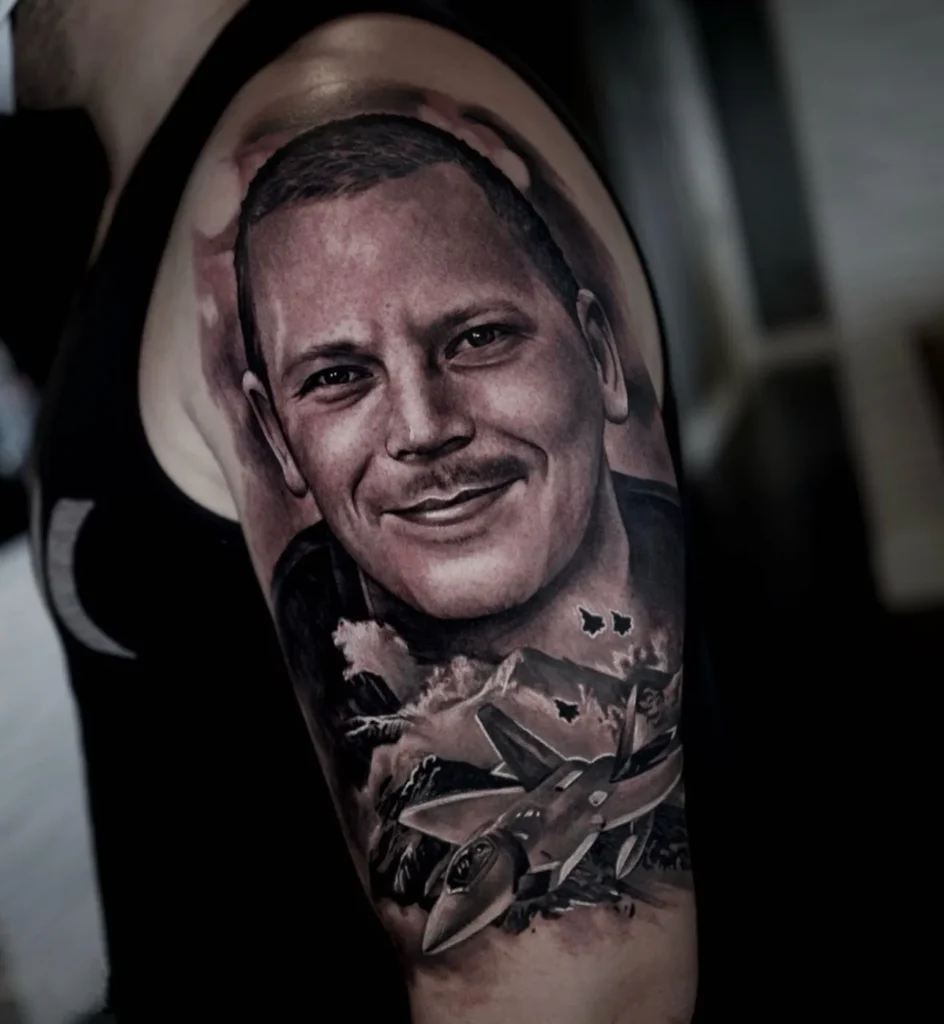 a photo of realism tattoo showcasing portrait tattoo artist in tampa fl